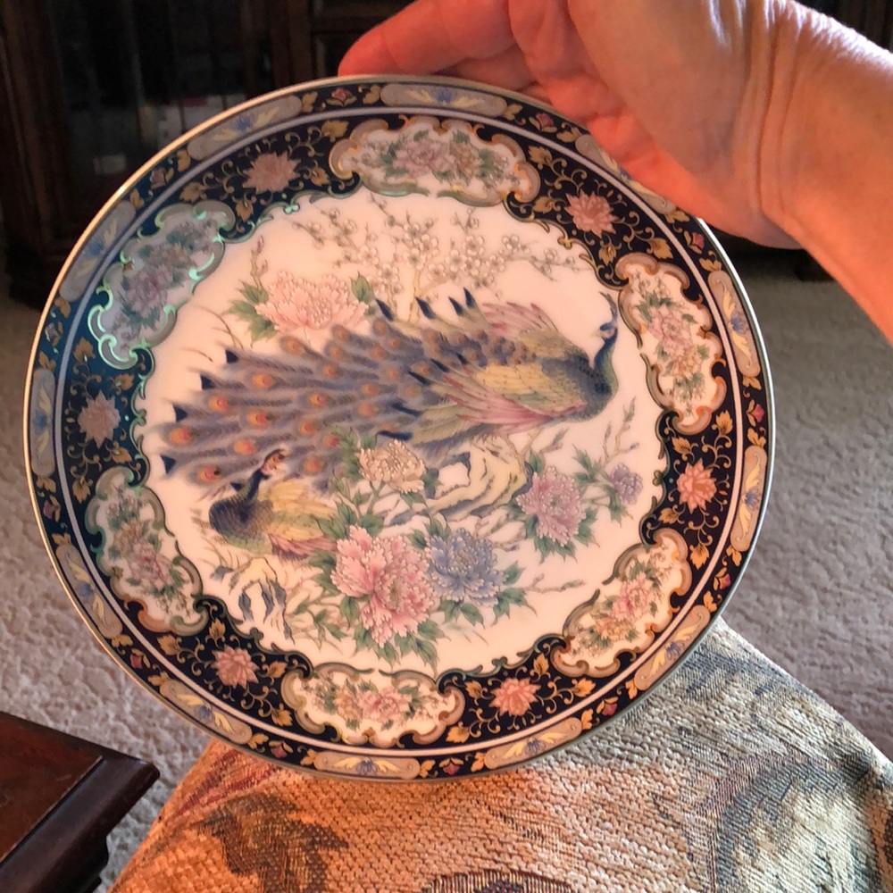 Peacock plate Japanese